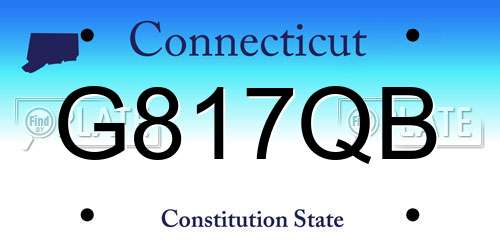 G817QB Connecticut License Plate