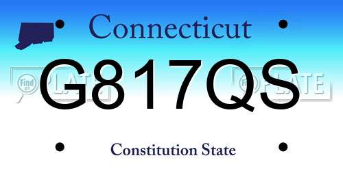 G817QS Connecticut License Plate