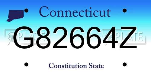 G82664Z Connecticut License Plate