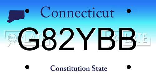 G82YBB Connecticut License Plate