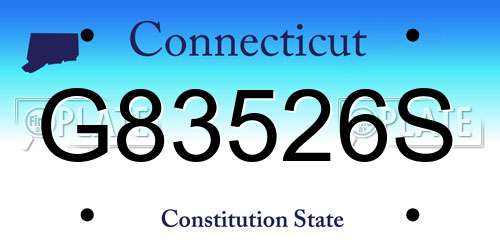 G83526S Connecticut License Plate
