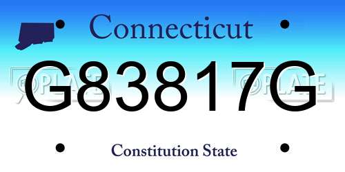 G83817G Connecticut License Plate