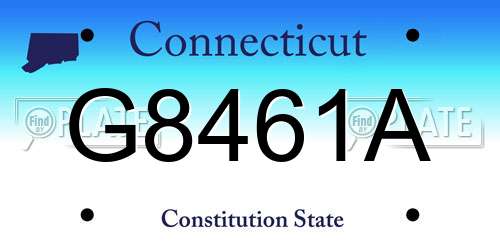 G8461A Connecticut License Plate