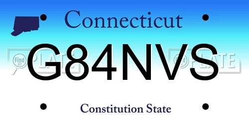 G84NVS Connecticut License Plate