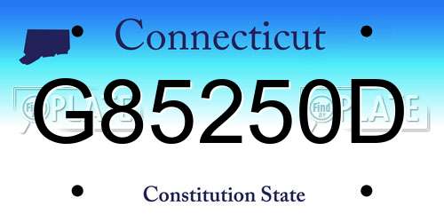 G85250D Connecticut License Plate