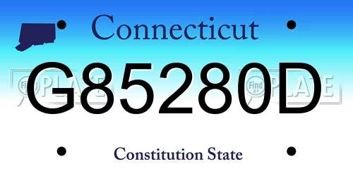 G85280D Connecticut License Plate