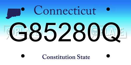 G85280Q Connecticut License Plate