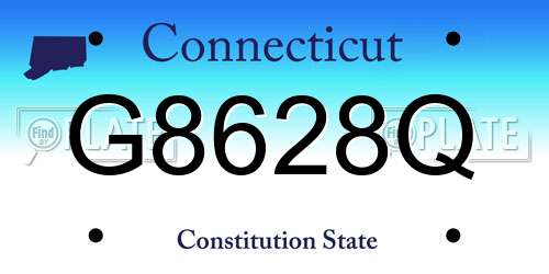 G8628Q Connecticut License Plate