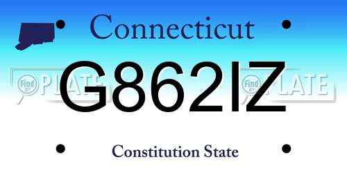 G862IZ Connecticut License Plate