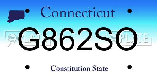 G862SO Connecticut License Plate