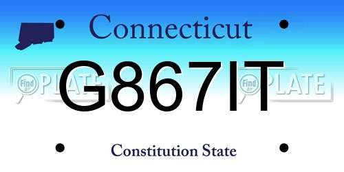 G867IT Connecticut License Plate