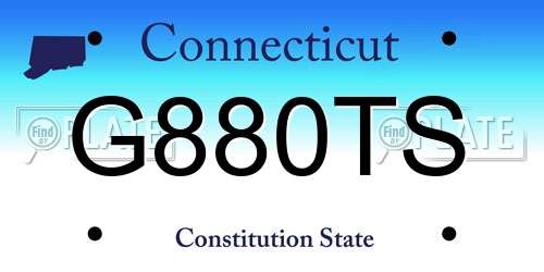 G880TS Connecticut License Plate