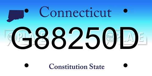 G88250D Connecticut License Plate