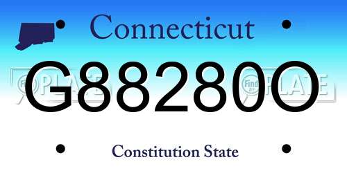 G88280O Connecticut License Plate