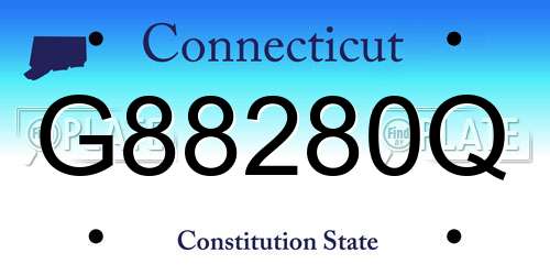 G88280Q Connecticut License Plate