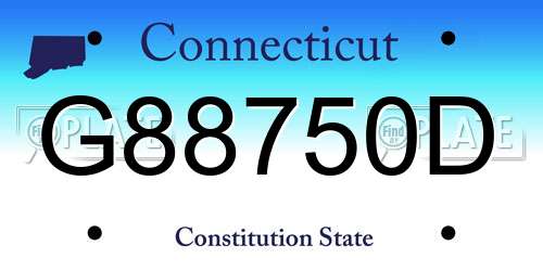 G88750D Connecticut License Plate