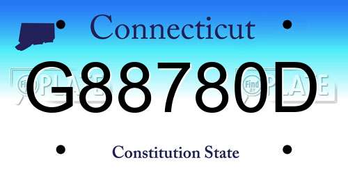 G88780D Connecticut License Plate