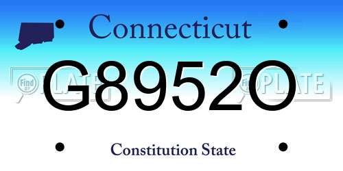 G8952O Connecticut License Plate