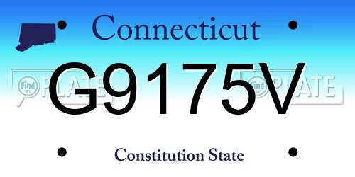 G9175V Connecticut License Plate