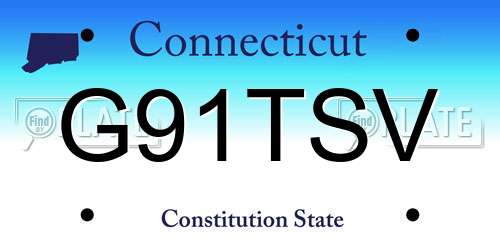 G91TSV Connecticut License Plate