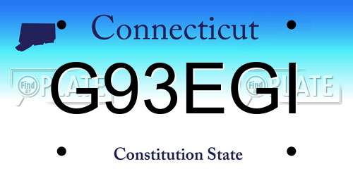 G93EGI Connecticut License Plate