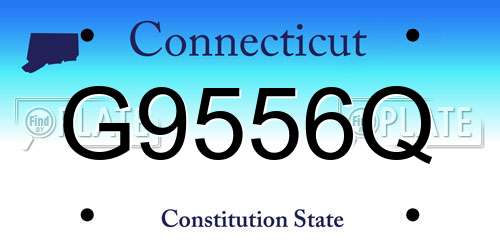 G9556Q Connecticut License Plate
