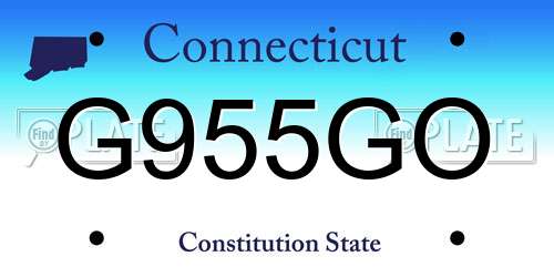 G955GO Connecticut License Plate
