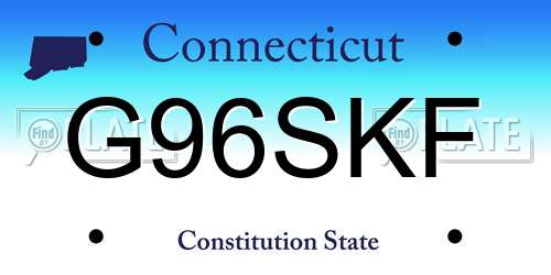 G96SKF Connecticut License Plate