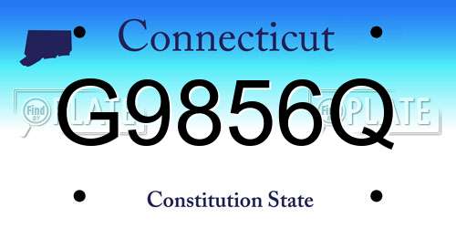 G9856Q Connecticut License Plate