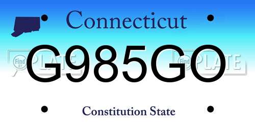 G985GO Connecticut License Plate