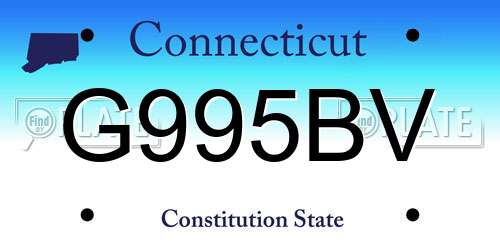G995BV Connecticut License Plate