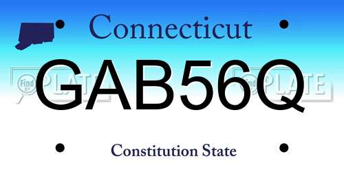 GAB56Q Connecticut License Plate
