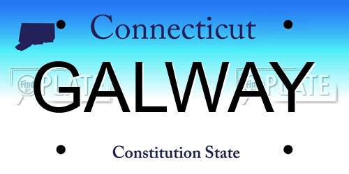 GALWAY Connecticut License Plate