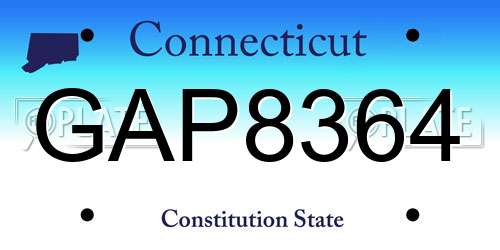 GAP8364 Connecticut License Plate