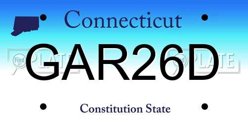 GAR26D Connecticut License Plate