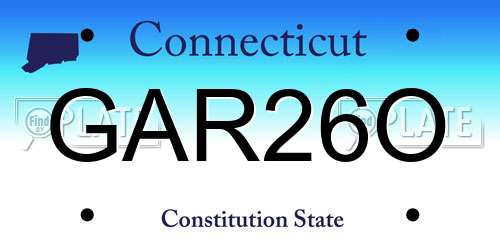 GAR26O Connecticut License Plate