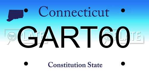 GART60 Connecticut License Plate