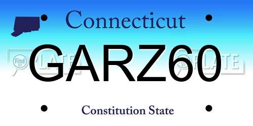 GARZ60 Connecticut License Plate