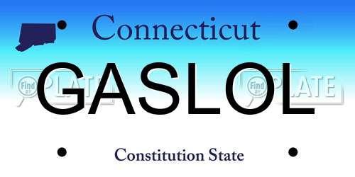 GASLOL Connecticut License Plate