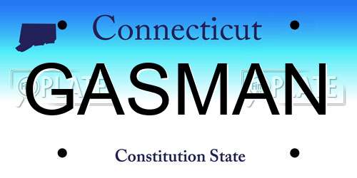 GASMAN Connecticut License Plate