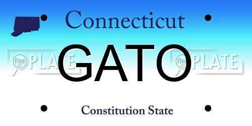 GATO Connecticut License Plate