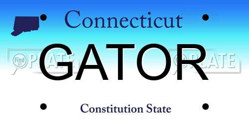 GATOR Connecticut License Plate