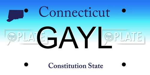 GAYL Connecticut License Plate