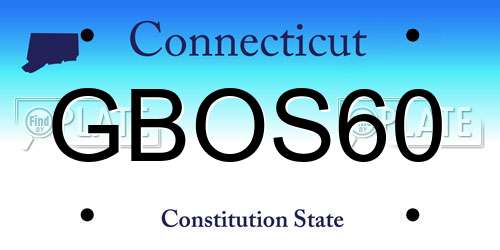 GBOS60 Connecticut License Plate