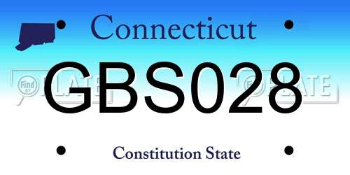 GBS028 Connecticut License Plate