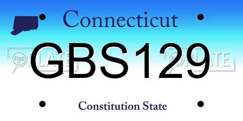 GBS129 Connecticut License Plate