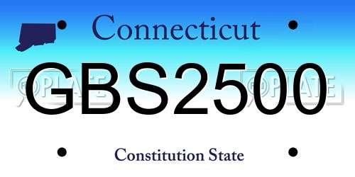 GBS2500 Connecticut License Plate