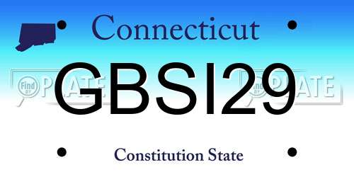 GBSI29 Connecticut License Plate