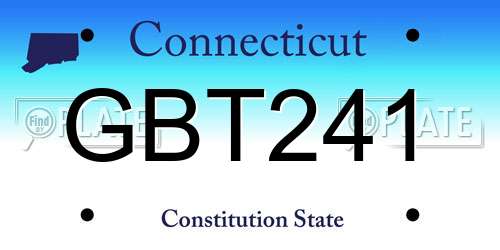 GBT241 Connecticut License Plate