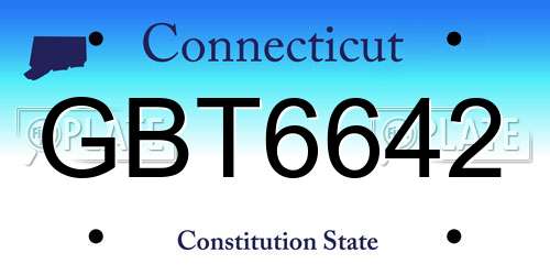 GBT6642 Connecticut License Plate